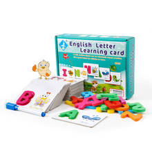 Alphabet Learning Cards Toys 2 IN 1 Montessori Materials Letters Wooden Toy Educatioanl Toys For Children Words Spelling Puzzles 2024 - buy cheap