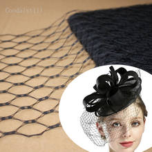 9 "(22cm) véus de gaiola rede millinery diy acessórios de cabelo tecido de véu para fazer fascinator nupcial headwear malha 2024 - compre barato