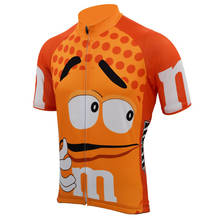 Homens camisa de ciclismo 2019 verão de manga curta roupas ciclismo desgaste da bicicleta jersey orange top respirável 2024 - compre barato