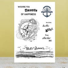 AZSG Wishes / Surfing / Compass Clear Stamps/Seal For DIY Scrapbooking/Card Making/Album Decorative Silicon Stamp Crafts 2024 - buy cheap