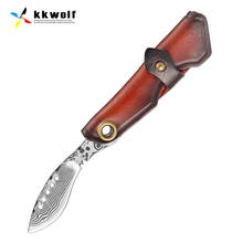 Охотничий нож KKWOLF, тактический резец с фиксированным лезвием из AUS-8 стали, черный, для повседневного использования, выживания 2024 - купить недорого