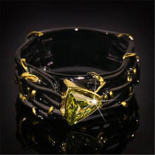 Женское кольцо в стиле ретро, обручальное кольцо с кристаллами для женщин, элегантное ювелирное изделие, подарок 2024 - купить недорого
