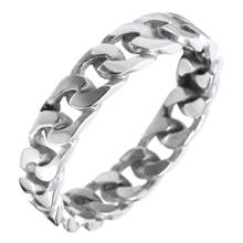 USA Size 6-12 Girls Women 316L Stainless Steel Fade-Free Chian Ring 2024 - buy cheap