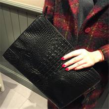 New Brand Crocodile Pattern Day Clutches PU Leather Envelope Women Messenger Bag Praty Evening Bag Handbags Purses 2024 - buy cheap