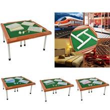 Portable Travel Mini Mahjong & Foldable Table Camping Games Indoor Game Accs 2024 - buy cheap