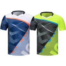 Новинка 2021, мужские теннисные рубашки, дышащая рубашка для бадминтона, женские и мужские футболки поло для настольного тенниса, мужские теннисные рубашки 2024 - купить недорого