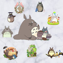 Calcomanías divertidas de Totoro para pared, 3d pegatinas de vinilo, mural para decoración de habitación de niños, rompecabezas artesanal, póster de dibujos animados, papel tapiz de 60x45cm 2024 - compra barato
