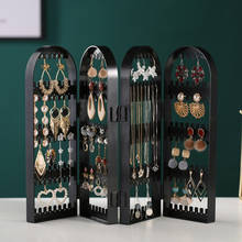 Earring Storage Box Jewelry Organizer Necklace Display Rack Foldable Holder Storage Cabinet Plastic Box 4 Doors 240 Holes Large 2024 - buy cheap