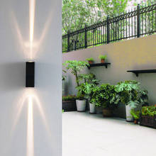 Waterproof  Led Wall Lamp Outdoor Courtyard Aisle Balcony Indoor Hotel Rectangular Up and Down Decoration Wall Light Black 2024 - buy cheap