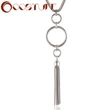 Statement Necklaces Vintage Silver Color Tassel Pendants Long Chains Jewelry For Women Fashion Suspension Accessories Wholesale 2024 - buy cheap