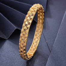 Wando 4pcs Feather Gold Color Dubai Bangles for Women Arab Dubai France Gold Color Bangles Jewelry Gifts African Jewelry 2024 - buy cheap