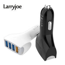 Larryjoe  30W 4 Ports Car Charger Quick Charge 3.0 Dual USB Adapter Fast Charging For iPhone For Samsung Car-Charger 2024 - buy cheap