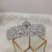 Luxury crown headdress fashion exquisite zircon crystal headdress Evening Dress Bridal Wedding Jewelry Headband 2024 - buy cheap