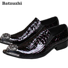 Batzuzhi-zapatos de vestir de cuero genuino hechos a mano para hombre, calzado Formal de lujo, de diseñador, 2017 2024 - compra barato
