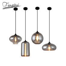 Nordic Retro Glass Pendant Lights Lamp LED Pendant Lighting Living Room Cafe Dining Room Bedroom Loft Home Deco Hanging Lamp 2024 - buy cheap