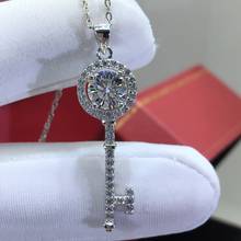 Женское свадебное ожерелье из серебра 925 пробы с бриллиантом 1 карат 2024 - купить недорого