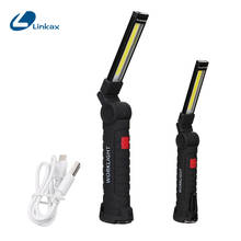 COB LED Flashlight Portable USB Rechargeable 5 Mode Working Light Magnetic Torch Lanterna Hanging Hook Lamp for Outdoor Camping 2024 - buy cheap