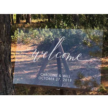 Clear Acrylic Wedding Welcome Sign, Personalized Name and Date Plexiglass Welcome Wedding Sign, Acrylic Entrance Welcome Board 2024 - buy cheap