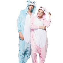 flannel warm men women combinaison pyjama adult Kigurumi rabbit onesie Whole onepiece animal pajamas kugurumi hooded onisie 2024 - buy cheap