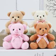 Conjunto de 5 unids/set de oso de Peluche Kawaii, bolsa de peluches, llavero, juguetes de Peluche de 10CM 2024 - compra barato