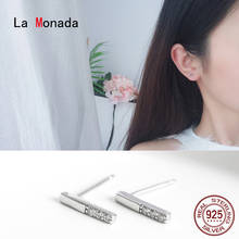 La Monada-pendientes de plata 925 para mujer, joyería fina minimalista, con broche, 925 2024 - compra barato