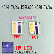 500pcs 4014 Replace 4020 SMD LED Beads Cold white 0.5W 1W 3V 6V 150mA For TV/LCD Backlight LED Backlight High Power LED emc pct 2024 - buy cheap