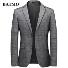 BATMO 2021 Новое поступление высокое качество весенний Повседневный Серый блейзер в клетку куртки для мужчин, большие размеры 6251 2024 - купить недорого