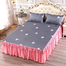 Falda de cama de tamaño queen, colcha de boda, Sábana de cama individual doble completa, Funda de colchón, sábanas ajustadas 2024 - compra barato