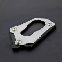 F750 F850 CNC Billet Aluminum Kickstand Foot Plate Side Stand Extension Pad Enlarge Extension for BMW F750GS F750 GS F850GS 2018 2024 - buy cheap