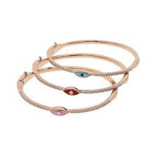 rose gold evil eye bangle bracelet for women Bohemia Boho Lucky turkish evil eye classic Wristlet jewelry 2024 - buy cheap