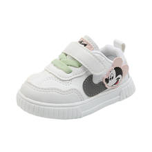 Disney-zapatos de otoño para bebés y niñas, zapatillas informales con dibujos animados de Mickey mouse, color blanco, novedad 2024 - compra barato