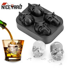 NICEYARD-Molde de silicona con forma de calavera 3D para hacer helados, whisky, vino, cóctel, Chocolate, herramienta de bricolaje 2024 - compra barato