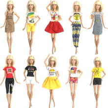 Vestido de muñeca NK One Uds., camisa con patrón de moda, pantalones cortos, traje informal de nuevo estilo para muñeca Barbie, juguetes para bebés JJ 2024 - compra barato