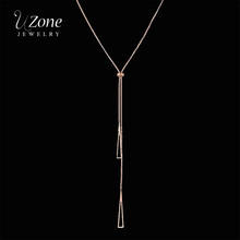 UZone Minimalistic Stainless Steel Geometric Triangle Pendant Necklace Rose Gold Adjustable Chain Necklaces Collar For Women 2024 - buy cheap