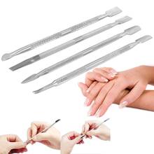 hot Popfeel 4 pcs/set Durable Stainless Steel Nail Cuticle Pusher Remover Manicure Pedicure Cuticle Pushers 2024 - buy cheap