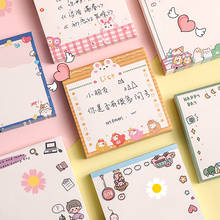 Bloc de notas de papel Kawaii, notas adhesivas de dibujos animados, pegatinas de planificador, papelería coreana, suministros escolares 2024 - compra barato