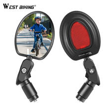 WEST BIKING-Espejos reflectores ajustables de seguridad para manillar de bicicleta, espejo retrovisor para motocicleta, accesorios para bicicleta de montaña 2024 - compra barato