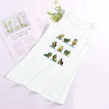 Vestido de verano con dibujos de aguacate para niñas, ropa bonita y acogedora con estampado Kawaii, 4T-9T 2024 - compra barato