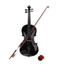 Nova caixa de violino acústico arco rosin violino kit rosin violino artesanal 4/4 madeira navio dos eua 2024 - compre barato