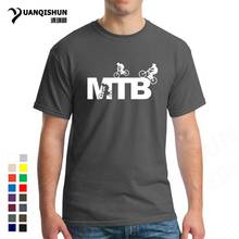 MTB Cycle футболки с логотипом забавные горные байкерские велосипедные 16 цветов мужские хлопковые футболки с коротким рукавом Популярные подростковые повседневные футболки 2024 - купить недорого