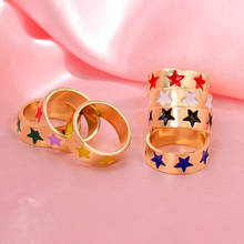 JUST FEEL INS-anillos de esmalte para mujer y niña, joyas de Metal redondo geométrico, Color dorado, 2021 2024 - compra barato