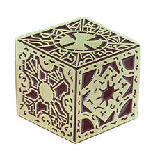 Shiny Gold "Lament Configuration" Badge Horror Movie Hellraiser Puzzle Box Pin Unlocks a gateway to Hell! 2024 - buy cheap