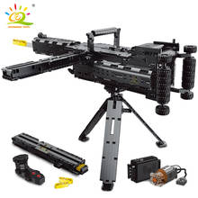 HUIQIBAO Electric 1399PCS Maxim Tech Model Signal Gun Building Blocks Set DIY Shooting Game Bricks City Toys For Children 2024 - buy cheap