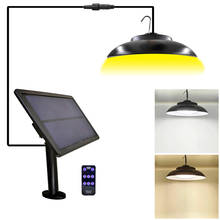 Lámpara colgante Solar para jardín, Bombilla de cobre de 48 LED, luces de cobertizo colgantes para Patio, Patio 2024 - compra barato