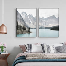 Póster de viaje de paisaje de montaña Sicandinavia, pintura en lienzo, arte de pared, imagen impresa, galería, sala de estar, decoración Interior del hogar 2024 - compra barato