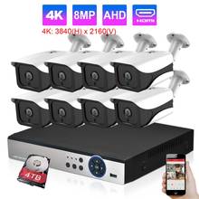 H.265 8CH 4K Ulter DVR System 8MP 4K Home Security Camera System IP66 waterproof Outdoor Security Video Surveillance Camera kit 2024 - buy cheap