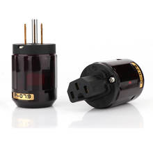 1pair hi-end Gold Plated C-079 IEC + P-079 US mains plug connector hifi audio power plugs for DIY power cable 2024 - buy cheap