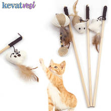 Cat Toys Cat Interactive Toy Stick Feather Wand With Bell Mouse Toys Funny Cat Stick Training Pet Supplies Cat Accessory 2024 - buy cheap