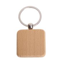 60 шт Пустой квадратный деревянный брелок DIY ключ тег подарок 2024 - купить недорого