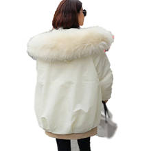 2019 New Winter Female Hooded Thicken Jacket Women Big Fur Collar White Duck Down Jacket Plus Size Lady Down Coat Outwear 986 2024 - buy cheap